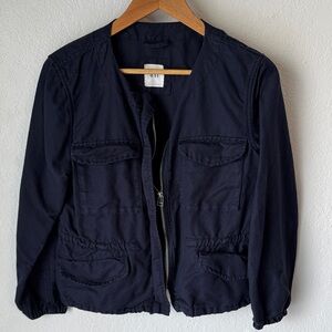 Gap Navy Linen Blend Jacket